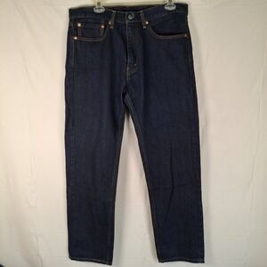 Levi's 505 Mens Jeans Size 35x32 (Fits 36x30) Straight Leg Denim Blue Pants